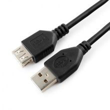 Кабель удлинитель USB 2.0 Am=>Af - 1.8 м, черный, Cablexpert (CCP-USB2-AMAF-6)