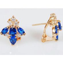 Серьги со шпинелью "4 камня"