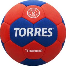 Мяч гандбольный TORRES Training тренировочный р. 2, синтет. кожа. красно-синий