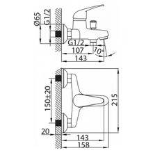 Смеситель Milardo Davis DA23204CK MI