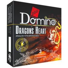 Domino Ароматизированные презервативы Domino Dragon’s Heart  - 3 шт.