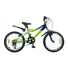 NOVATRACK Flyer 20" (12ск,тормоз Vbr, Shimano TZ30 TY21 RS35)(20SH12V.FLYER.GN5 Х44279-К, зеленый черный)