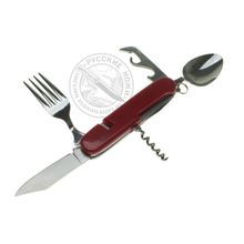 Нож скл. туристический KT-512 Camping knife Red, 6 предметов, сталь 440С