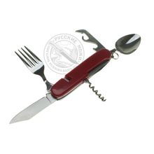 Нож скл. туристический KT-512 Camping knife Red, 6 предметов, сталь 440С