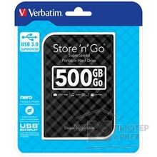 Verbatim Portable HDD 500Gb StorenGo USB3.0, 2.5" 53193 Black