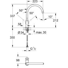 Смеситель Grohe BauClassic для кухонной мойки, 31234000