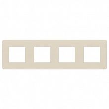 Рамка 4 поста UNICA STUDIO, бежевый |  код. NU280844 |  Schneider Electric