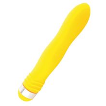 Желтый водонепроницаемый вибратор - 18 см. Желтый