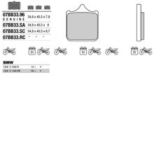 BREMBO Тормозные колодки BREMBO 07BB33RC