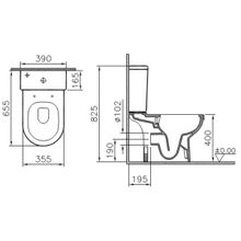 Vitra Унитаз-компакт S50 9797B003-7204 безободковый с микролифтом