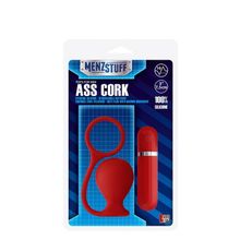 Dream Toys Красная вибровтулка MENZSTUFF ASS CORK WIDE - 7,5 см. (красный)