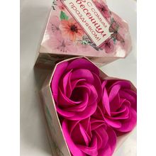 Мыльные лепестки 3 шт в коробке-сердце С самым весенним праздником