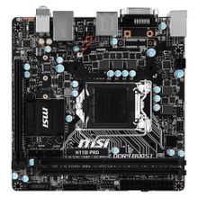 Материнская плата msi h110ipro, h110, socket 1151, ddr4, mini-itx