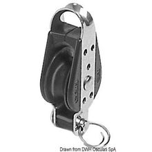 Osculati Single block 1pulley w becket AISI316 22x6, 55.250.02