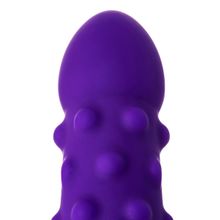 Фиолетовый вибратор с шишечками - 17 см. Фиолетовый