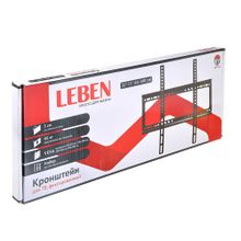 Кронштейн для ТВ 26"-55" фиксированный LEBEN, до 45 кг, металл