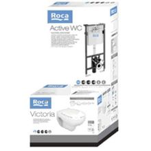 Инсталляция Roca Active WC ПЭК (893100000) в комплекте с унитазом Roca Victoria микролифт