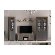 Алмаз. Любимый дом Амели Стенка для гостиной №2 (Оникс Серый)