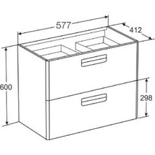 Тумба с раковиной Roca Gap 60, фиолетовая, ZRU9302742