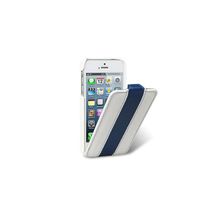 Кожаный чехол для iPhone 5 Melkco Premium Limited Edition Jacka Type, цвет white blue
