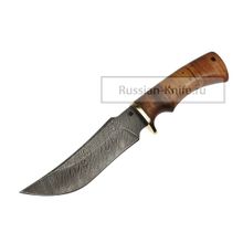 Нож Акула (дамасская сталь), береста