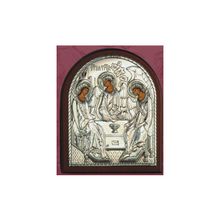 Икона святой Троицы преподобного Андрея Рублева, ЮЛ (серебро 960*) в рамке Классика