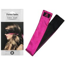 Черно-розовая атласная повязка на глаза Satin Sash (132184)