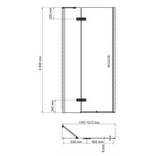 WasserKRAFT Душевая дверь Aller 10H05LB