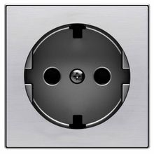 ABB Лицевая панель ABB Sky розетки Schuko с з нержавеющая сталь 2CLA858890A1401 ID - 260569