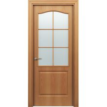 Дверь межкомнатная ламинированная Колорит 11-4 миланский орех остекленная