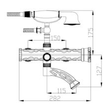 Смеситель на ванну Zorg A 100W-BR