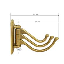 Foresti & Suardi Вешалка для одежды из полированной латуни Foresti & Suardi 205A.L 75 x 40 x 105 мм 3 крючка