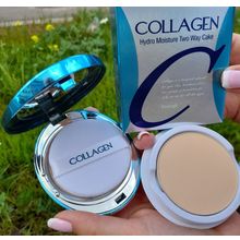 ENOUGH Увлажняющая коллагеновая пудра со сменным блоком Collagen Hydro Moisture Two Way Cake SPF25 PA++