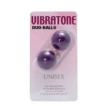 Фиолетовые вагинальные шарики VIBRATONE DUO BALLS PURPLE BLISTERCARD Фиолетовый