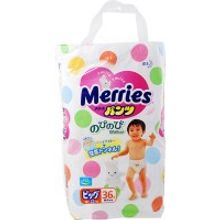 Одноразовые трусики «Merries» (Мэрис для внутреннего рынка Японии) 12–22 кг (38 шт.)