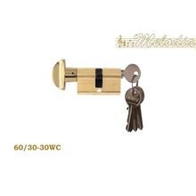 Цилиндр для замка Melodia 60mm (25+10+25) Полированная латунь ключ вертушка