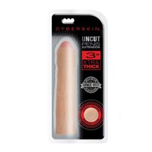 Topco Sales Телесная насадка на пенис CyberSkin 3 inch Xtra Uncut Transformer Penis Extension - 19,6 см.