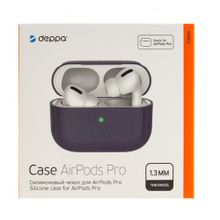 Силиконовый чехол для AirPods Pro, синий, Deppa