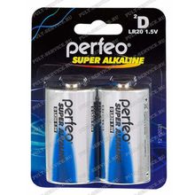 Батарейка Perfeo LR20 (D) (1,5V) alkaline блист-2