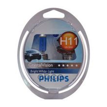 Комплект Ламп 12v H11 55w Cristal Vision Pgj19-2 + 2x W5w Philips арт. 12362CVSM
