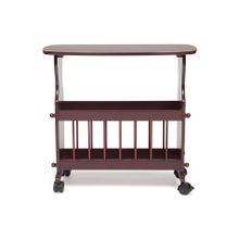 Tetchair Журнальный столик с газетницей SR-0939-3, Бежевая ткань (NTV-04), Cherry вишня