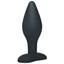 Orion Чёрный анальный стимулятор Silicone Butt Plug Large - 12 см. (черный)