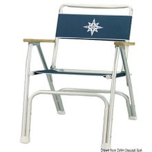 Osculati Beach folding chair navy blue, 48.353.01