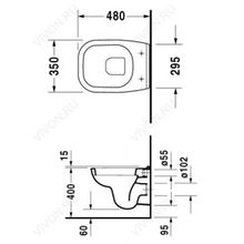 Duravit Унитаз подвесной D-Code 22110900002