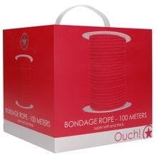 Shots Media BV Красная веревка для связывания Bondage Rope - 100 м. (красный)