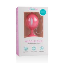 Easy toys Розовые вагинальные шарики Wiggle Duo (розовый)