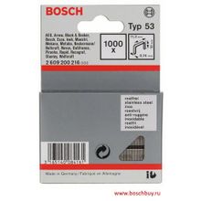 Bosch Набор 1000 Скрепок 10 мм T53 из нержавейки (2609200216 , 2.609.200.216)