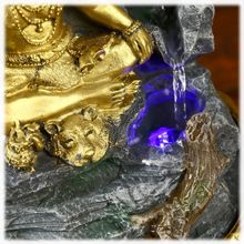 Фонтан Шива у скалы настольный декоративный с подсветкой