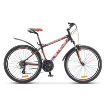 Велосипед горный STELS Navigator 630 V 26 (2018) рама 21,5 черный серебр красный