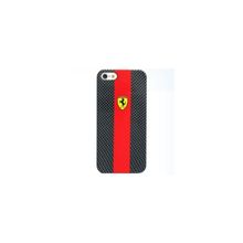 Карбоновый чехол для iPhone 5 Ferrari Hard Carbon, цвет Red (FECBP5RE)